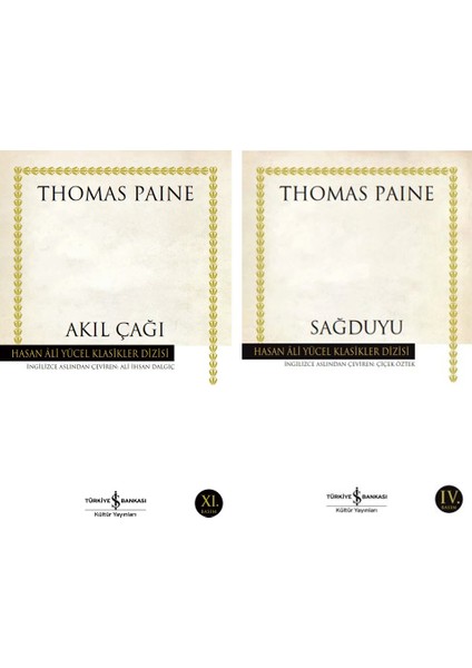 Thomas Paine 2 Kitaplık Set: Sağduyu - Akıl Çağı