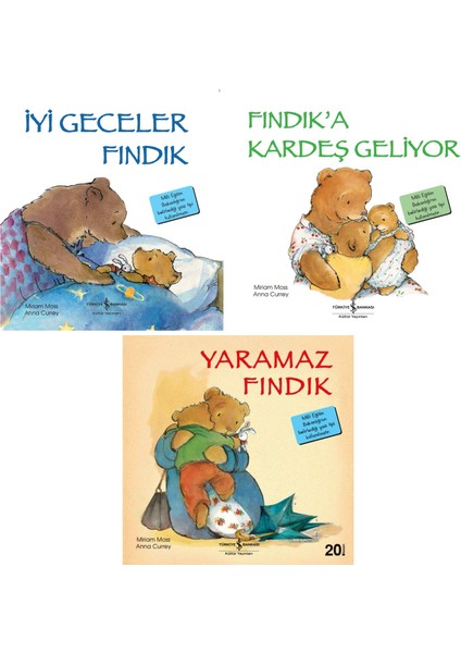 İş Kültür Fındık Serisi 3 Kitap: İyi Geceler Fındık - Fındık’a Kardeş Geliyor - Yaramaz Fındık