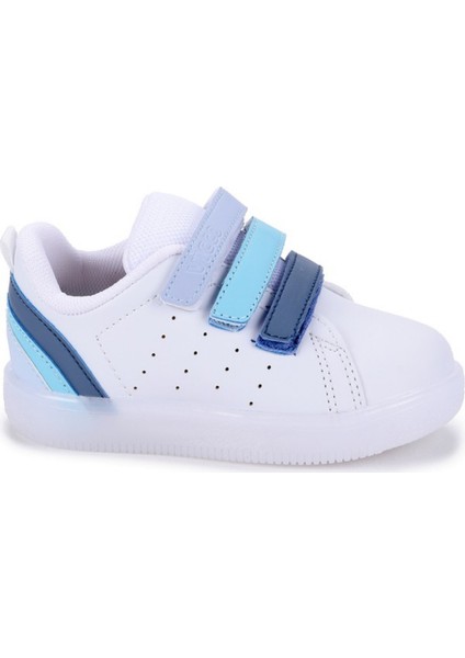 Sun Kız/erkek Çocuk Işıklı Beyaz Mavi Sneaker Bebe Patik Filet Günlük Spor Ayakkabı 220.P21Y.212