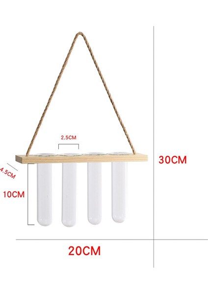 Cam Asılı Ekici Teraryum Bitkiler Ahşap Askı Test Tüp Vazo Koyu Kahverengi(Yurt Dışından) fiyatları