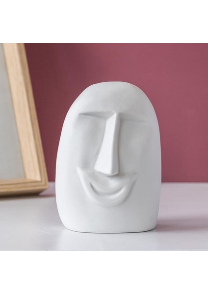 F Fityle Seramik Bitki Pot Vazo Ekici Masa Dekoratif Süs Beyaz 9.2X13 cm (Yurt Dışından)