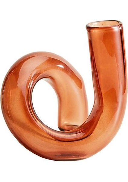 F Fityle Nordic Cam Çiçek Vazo Çiçek Ekran Masa Çiçek Düzenleme Kahverengi (Yurt Dışından)