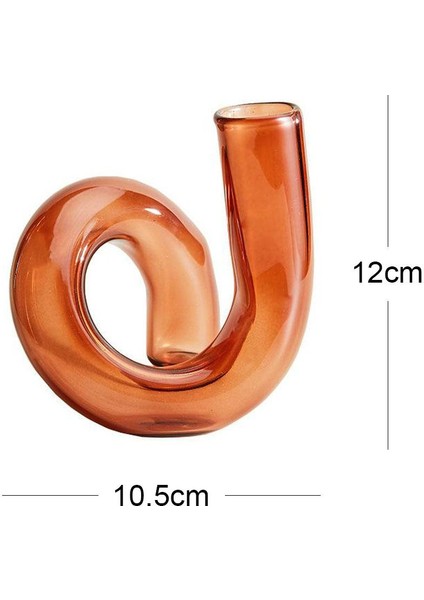 F Fityle Nordic Cam Çiçek Vazo Çiçek Ekran Masa Çiçek Düzenleme Kahverengi (Yurt Dışından) fırsatları