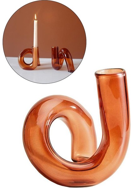 F Fityle Nordic Cam Çiçek Vazo Çiçek Ekran Masa Çiçek Düzenleme Kahverengi (Yurt Dışından) indirimleri