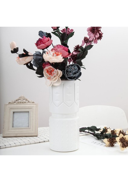 F Fityle Ev Dekorasyonu Plastik Vazo Buketleri Düzenlemek Için Kırılmaz Ev Aksesuarları Sıcak Beyaz (Yurt Dışından) fiyatları