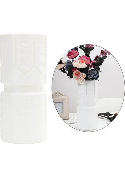 F Fityle Ev Dekorasyonu Plastik Vazo Buketleri Düzenlemek Için Kırılmaz Ev Aksesuarları Sıcak Beyaz (Yurt Dışından) modelleri