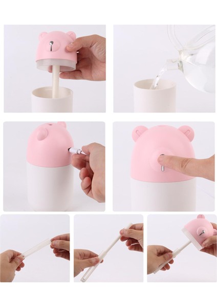 F Fityle Yatak Odası Için Serin Sis Nemlendiriciler Temizlemek Kolay Kontrol Hava Nemlendirici Pembe (Yurt Dışından) fiyatları