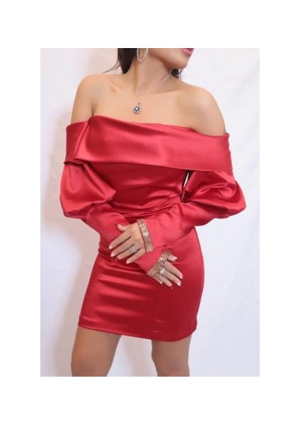 Strablez Saten Mini Elbise modelleri