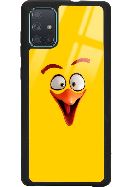 Samsung A71 Yellow Angry Birds Tasarımlı Glossy Telefon Kılıfı