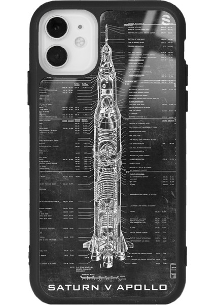 Apple iPhone 11 Apollo Plan Tasarımlı Glossy Telefon Kılıfı