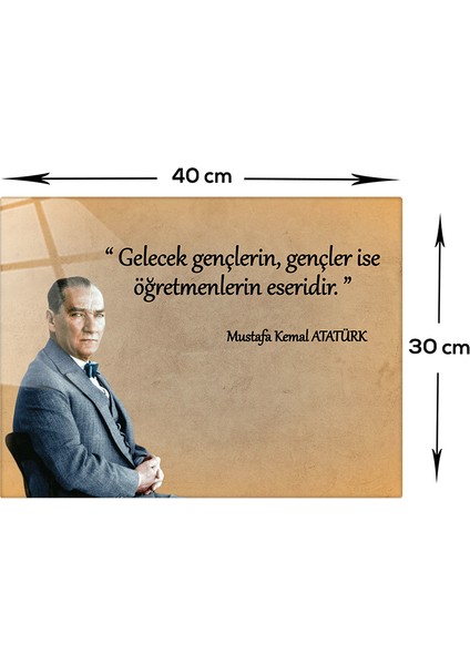 Cam Tablo | Atatürk Serisi | 24 | 30cm x 40cm