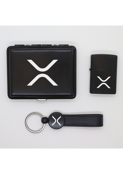 Kişiye Özel Ripple (Xrp) Metal Tabaka, Zippo Çakmak ve Anahtarlık Seti