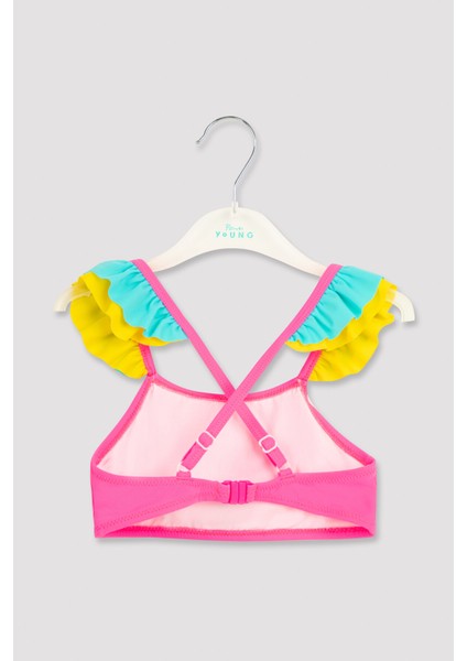 Kız Çocuk Frill Toucan Halter Bikini Takımı