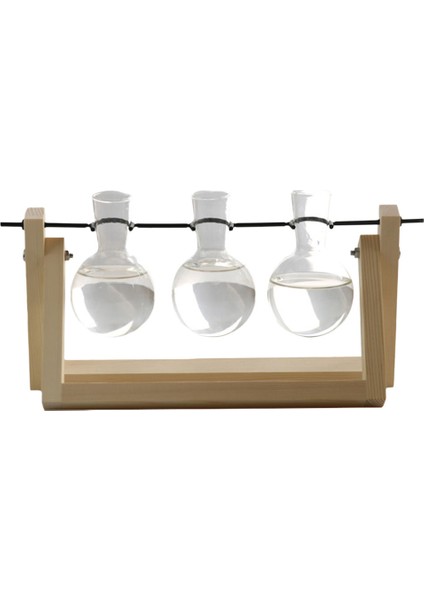 Ahşap Standı Cam Tesisi Teraryum Konteyner Hidroponik Pot Vazo Masa Dekoru 14X28 cm (Yurt Dışından)