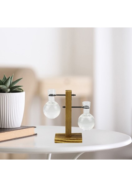 Ahşap Standı Cam Bitki Teraryum Konteyner Hidroponik Pot Vazo Masa Dekor 10X7.5X19CM (Yurt Dışından) fırsatları