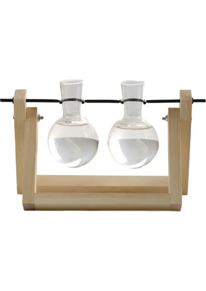 Ahşap Standı Cam Tesisi Teraryum Konteyner Hidroponik Pot Vazo Masa Dekoru 14X22 cm (Yurt Dışından)