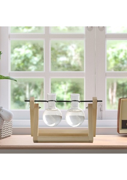 Ahşap Standı Cam Tesisi Teraryum Konteyner Hidroponik Pot Vazo Masa Dekoru 14X22 cm (Yurt Dışından) fiyatları