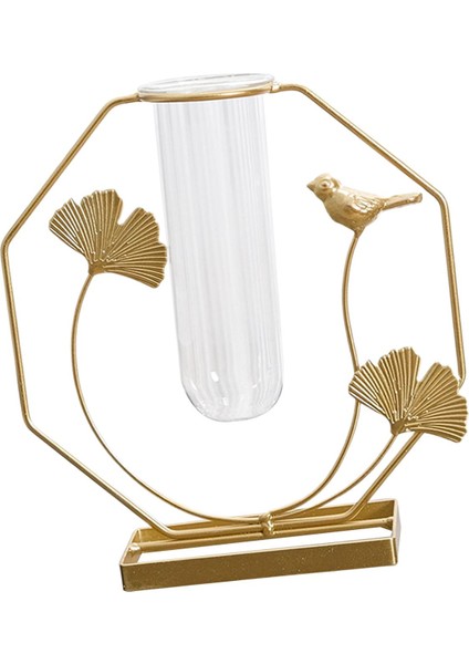 Demir Çiçek Vazo Kurutulmuş Çiçek Hidroponik Bitkiler Ekici Pot Düğün Dekor Altıgen (Yurt Dışından) modelleri