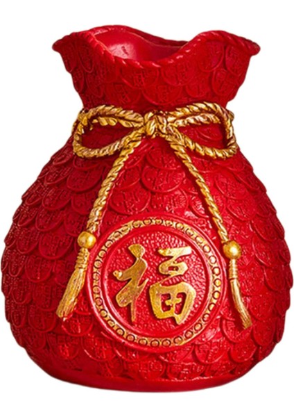 Reçine Çiçek Vazo Şanslı Çanta Şekli Çiçek Tutucu Sanat El Sanatları Ev Kurutulmuş Çiçek Altın (Yurt Dışından)