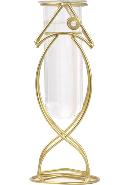 Nordic Altınfish Cam Çiçek Vazo Masa Kurutulmuş Bitki Raf Ev Dekor Için Standı Altın Hydroponic Çiçek Vazo - 22X8.5 cm (Yurt Dışından) fiyatları