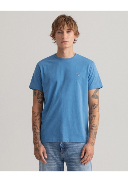 Erkek Mavi Relaxed Fit T-Shirt 234100.471