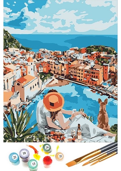Sayılarla Boyama Seti 40 x 50 cm Tuval Şasesine Gerili Huzur