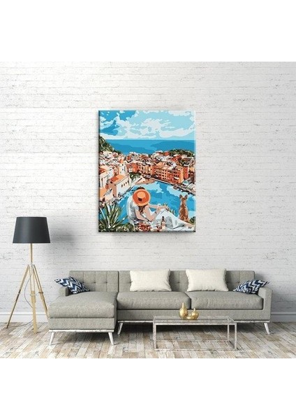 Sayılarla Boyama Seti 40 x 50 cm Tuval Şasesine Gerili Huzur