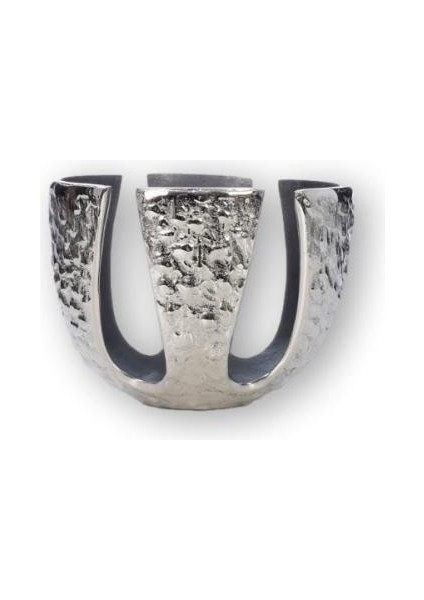 Sparta Küçük Mumluk Silver 21X15CM AK.JA0031