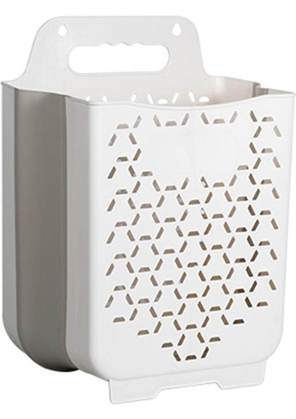 Çamaşırhane Sepeti Kolu ile Giysi Iç Çamaşırı Organizatör Tutucu Yurdu Beyaz Orta (Yurt Dışından)