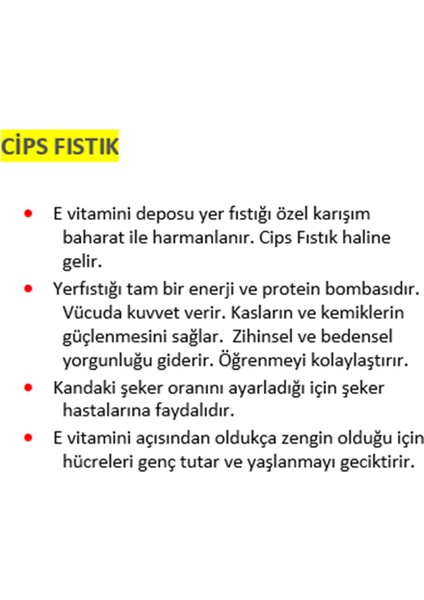 Tuğba Kuruyemiş Cips Fıstık  500 gr