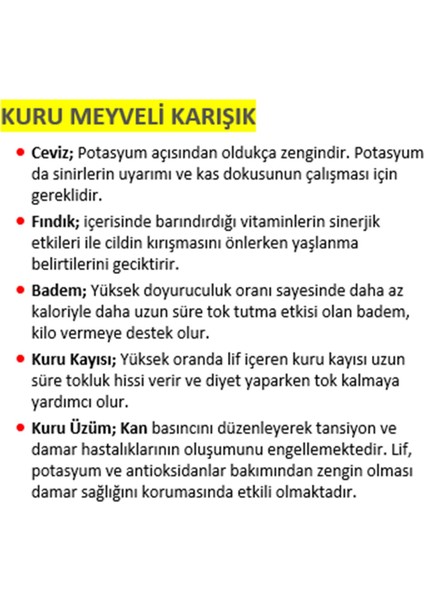 Kuru Meyveli Karışık 250 gr