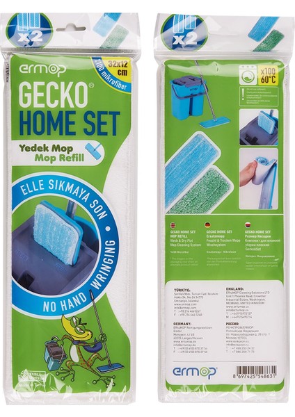 Yedek Gecko Home Set Mop 2'li Paket