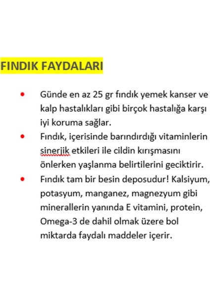 Tuğba Kuruyemiş Çiğ Iç Fındık 250 gr