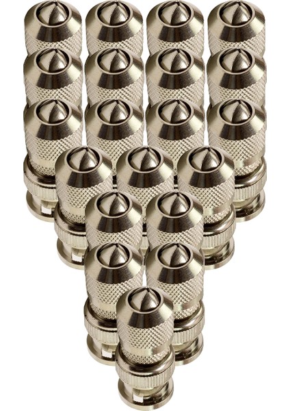 20 Li - Metal Bnc Konnektör -Paslanmaz - Oksitlenmez - Güvenlik Kamerası Sistemleri