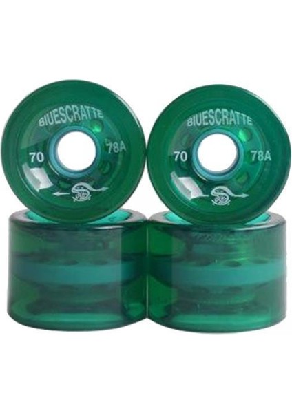 2 Adet 4 Adet 78A Sertlik Kaykay Tekerlekler 51MM Longboard Rulo Parçaları Yeşil (Yurt Dışından)