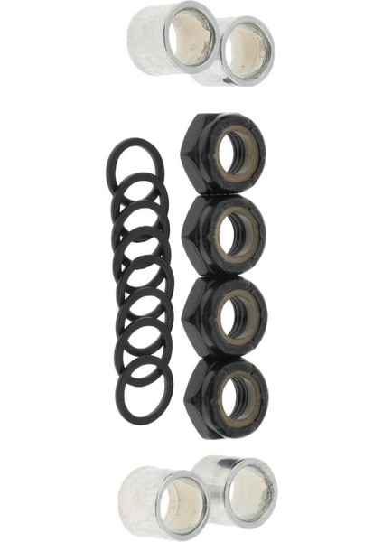 3 Adet Kaykay Longboard Kamyon Hızı Kiti Aks Hız Rondelalar Somun Spacer Siyah (Yurt Dışından)