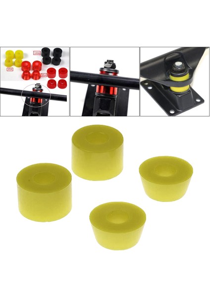 2 Adet Kaykay Longboard Yedek Burçlar Balık Plakası Durometreler Sarı 85A (Yurt Dışından) modelleri