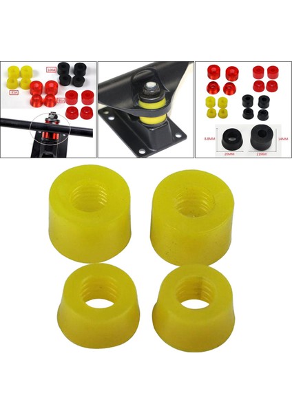 2 Adet Kaykay Longboard Yedek Burçlar Balık Plakası Durometreler Sarı 85A (Yurt Dışından) fırsatları