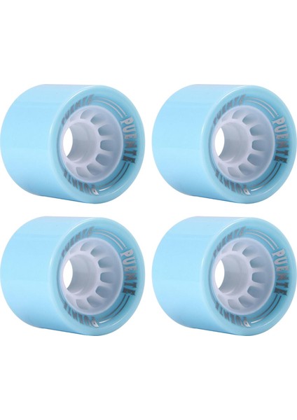 4 Adet Kaykay Tekerlekleri 51MM Pu Kararlı Şok Emme Seyir Tekerlek Işık Mavi (Yurt Dışından)
