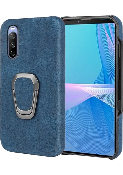 Yüzük Tutucu Pu Telefon Kılıfı Sony Xperia 10 Iıı Için (Yurt Dışından)