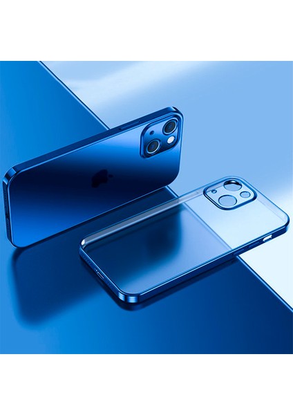 iPhone 13 6.1inç Renkli Kenar Şeffaf Kılıf Kamera Korumalı Silikon Kılıf fiyatları