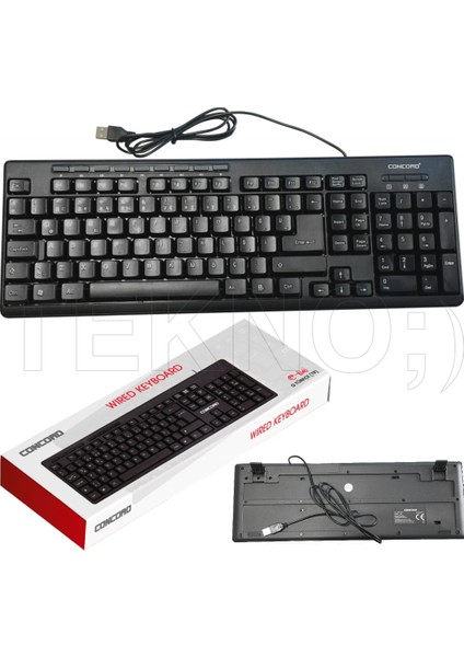USB Türkçe Q Multimedia Klavye Concord C-54