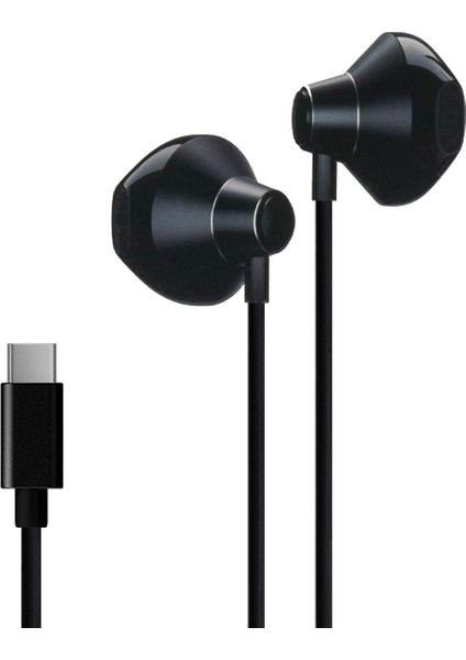 IX-E12 Type-c Mikrofonlu Stereo Kulaklık Siyah