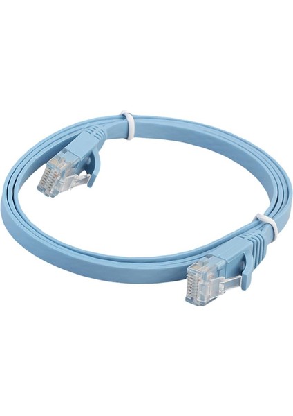 Düz Ethernet Cat6 Ağ Kablosu Yama Kurşun Akıllı Tv / Ps4 0.5m Mavi Için(Yurt Dışından) indirimleri