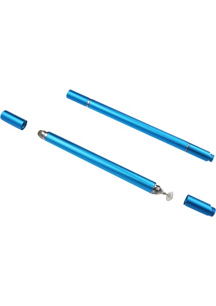 2in1 Hassas Disk Kapasiteli Stylus Dokunmatik Kalem Cep Telefonu Tablet Mavi Için