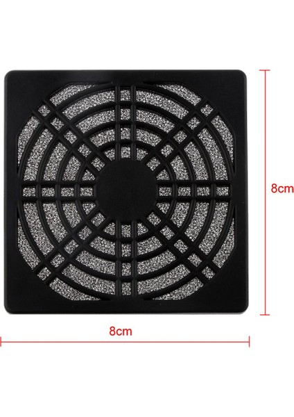 8cm Eksenel Fan Toz Geçirmez Soğutucu Filtresi, Egzoz Kazanı Için Izgara Koruma Kapağı
