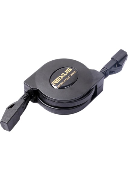 3 Adet -Flat Cat6 Yama Ethernet Lan Ağ Geri Çekilebilir Kablo - Siyah, 2m 3 Adet modelleri