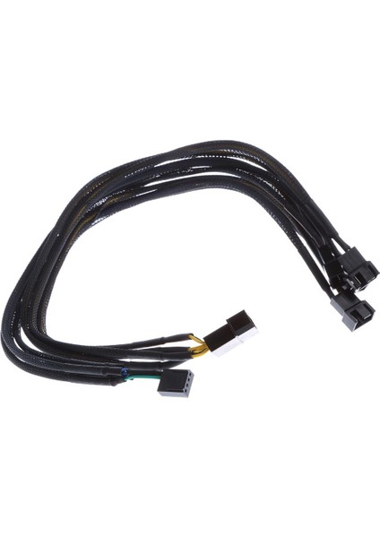 Bilgisayar Pc 4-Pin Fan Güç Kablosu Y 5 Yollu Ayırıcı Kurşun Bağlayıcı Adaptörü