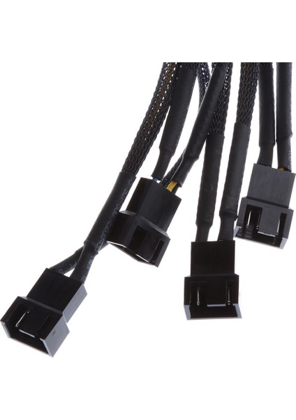 Bilgisayar Pc 4-Pin Fan Güç Kablosu Y 5 Yollu Ayırıcı Kurşun Bağlayıcı Adaptörü fırsatları
