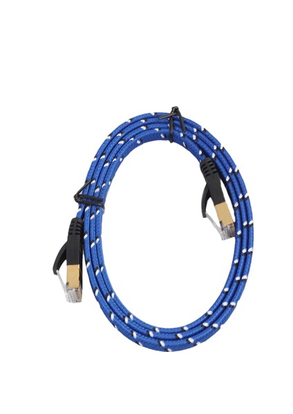 Cat7 Ethernet Kablosu, Hızlı Ethernet Lan Kablo Yama Kordon Altın Kaplama / Yönlendirici / Modem / Yama Paneli 3m